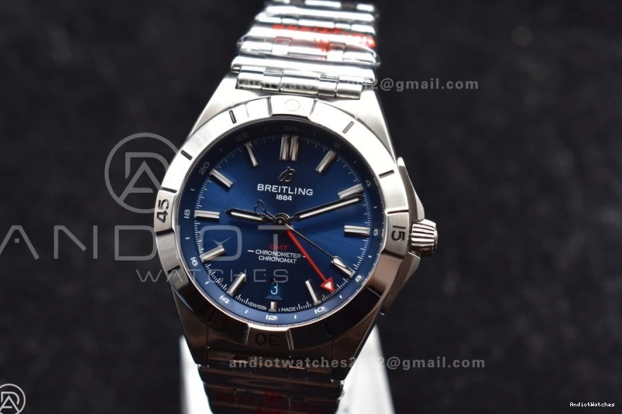 Blue Chronomat BLS SS 40mm Best Dial Automatic A 1:1 GMT Edition Bracelet 526 On Factory Breitling OdorResistant 1104